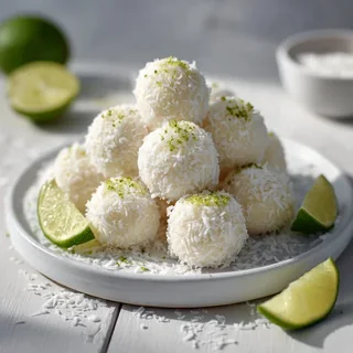 Trufas de coco e lima